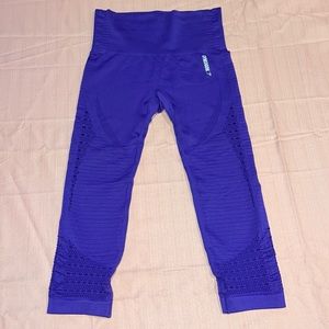 Purple gymshark energy seamless cropped legging